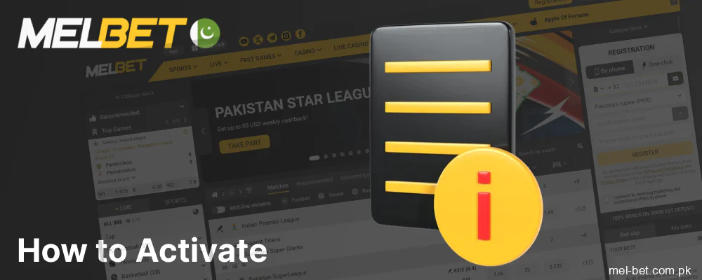 Steps to activate your Melbet promo code