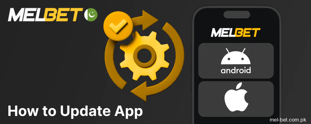 Manual update instructions for Melbet app