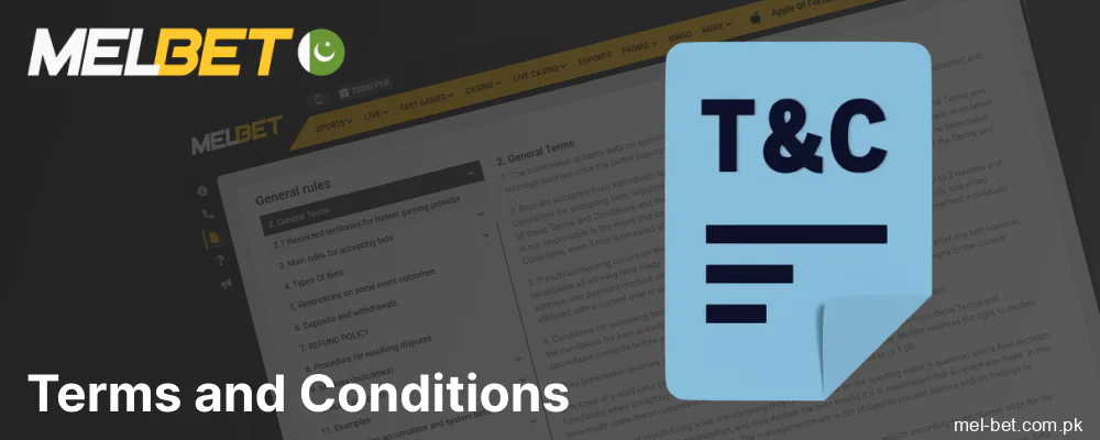 Rules and terms for Pakistani users on Melbet